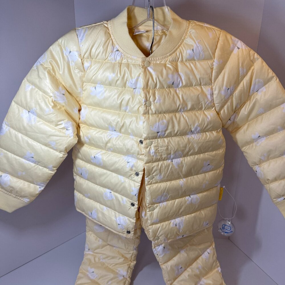 Les Enphants Kids' Outerwear Puffer Set, Size 6 Yellow Made in France NWT